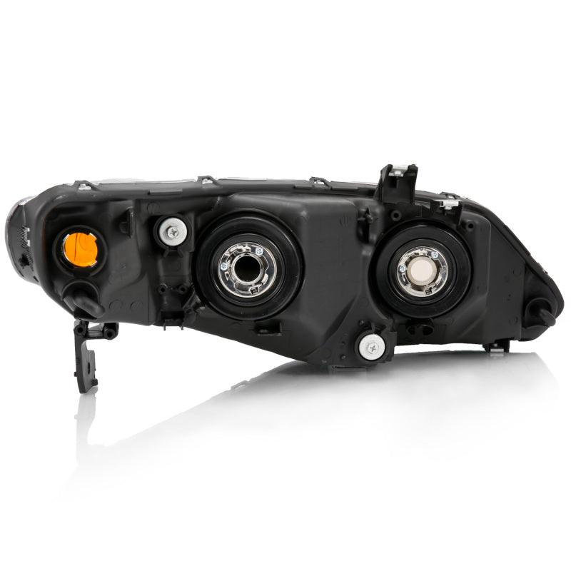 ANZO 2006-2011 Honda Civic 4 Door Crystal Headlight Black Amber (OE Replacement) - Order Your Parts - اطلب قطعك