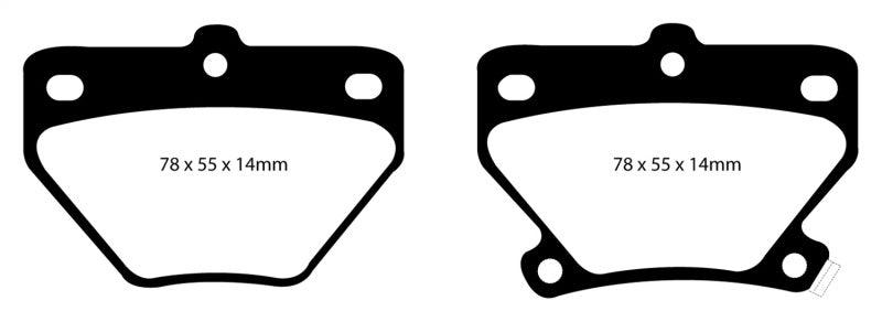 EBC 02-08 Pontiac Vibe 1.8 GT Yellowstuff Rear Brake Pads - Order Your Parts - اطلب قطعك