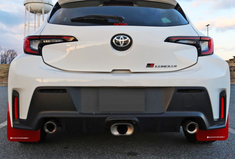 Rally Armor 23-26 Toyota GR Corolla Red UR Mud Flap w/Black Logo