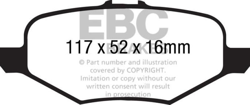EBC 13+ Ford Explorer 3.5 Twin Turbo 4WD Yellowstuff Rear Brake Pads - Order Your Parts - اطلب قطعك