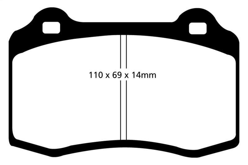 EBC 96-00 Lotus Esprit Turbo 2.0 Turbo GT3 Yellowstuff Rear Brake Pads - Order Your Parts - اطلب قطعك