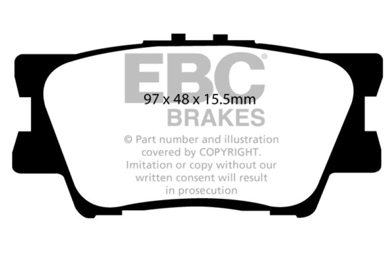 EBC 13+ Lexus ES300h 2.5 Hybrid Redstuff Rear Brake Pads - Order Your Parts - اطلب قطعك
