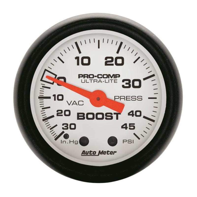 Autometer Phantom 52mm 30in Hg-Vac/45PSI Mechanical Vacuum/Boost Gauge - Order Your Parts - اطلب قطعك