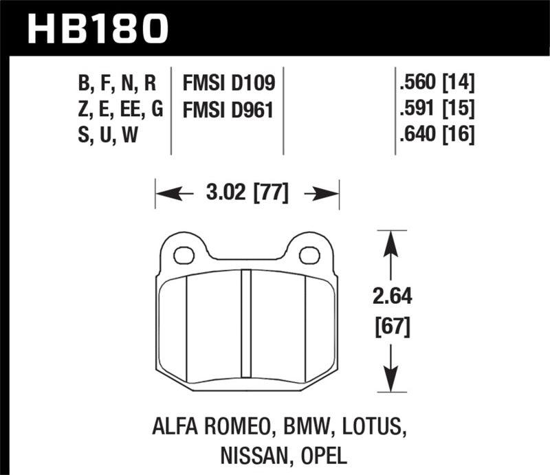 Hawk 03-06 Evo / 04-09 STi / 03-07 350z Track Blue 9012 Race Rear Pads - Order Your Parts - اطلب قطعك