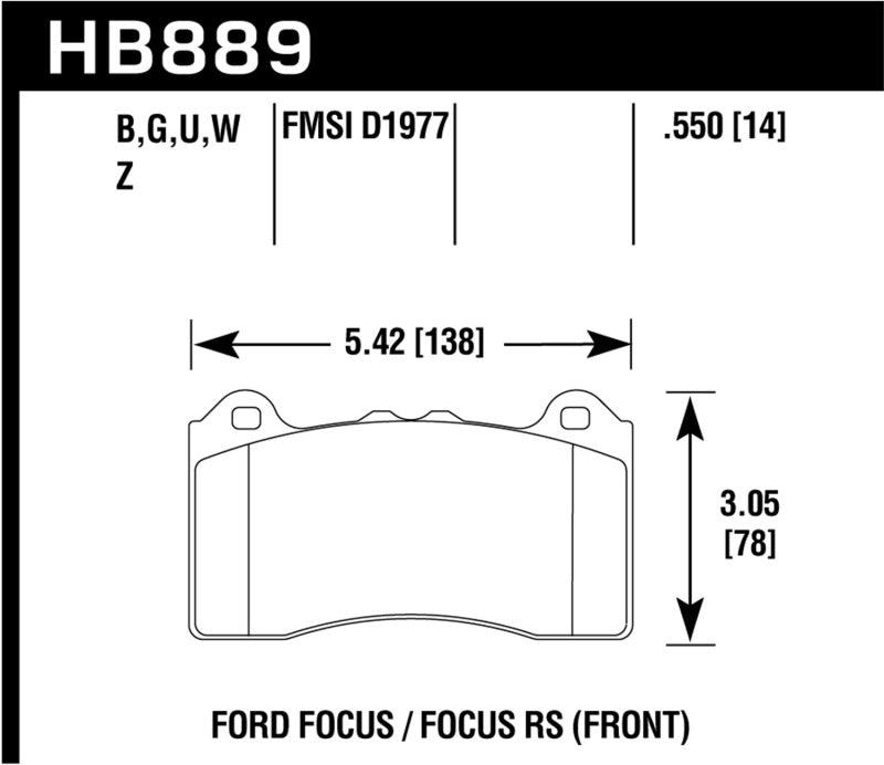 Hawk 2017 Ford Focus PC Front Brake Pads - Order Your Parts - اطلب قطعك