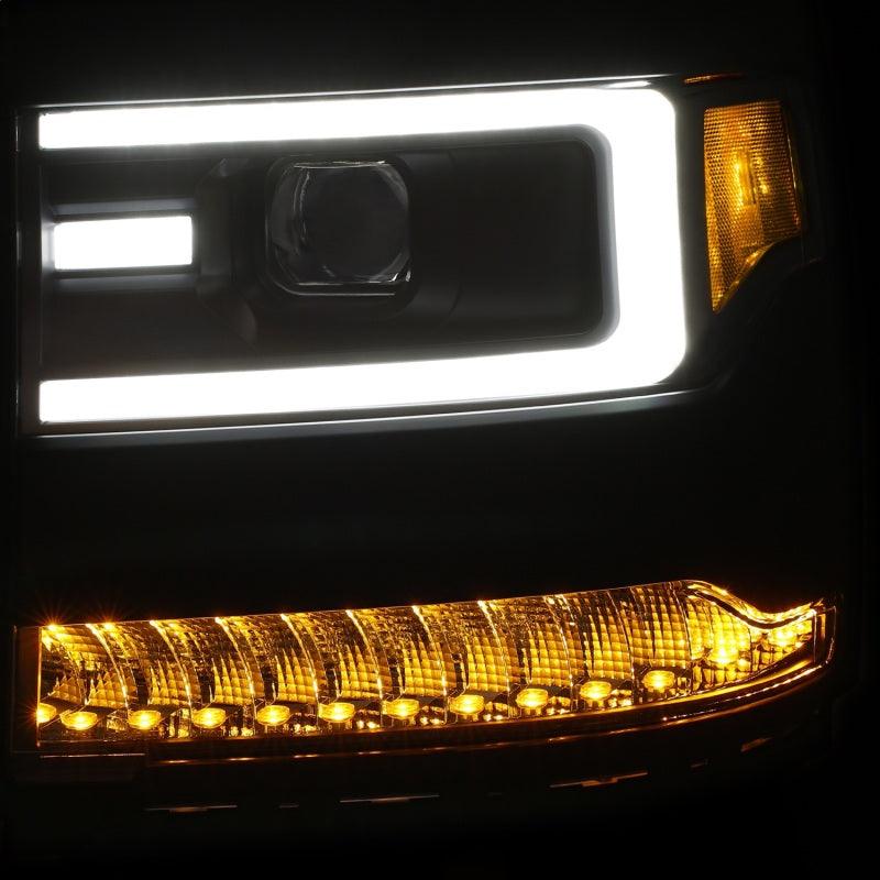 ANZO 16-17 Chevy Silverado 1500 Prjctr. Headlight Plank Styl. w/Amber (Only Work w/HID Equip. Truck) - Order Your Parts - اطلب قطعك