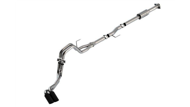 Borla F-150 2021 2.7L/3.5L 4dr CC SB EC STB Lari/King R/Plinum/LTD 3/2.25 DSE CB AK BLK CHR Tips - Order Your Parts - اطلب قطعك