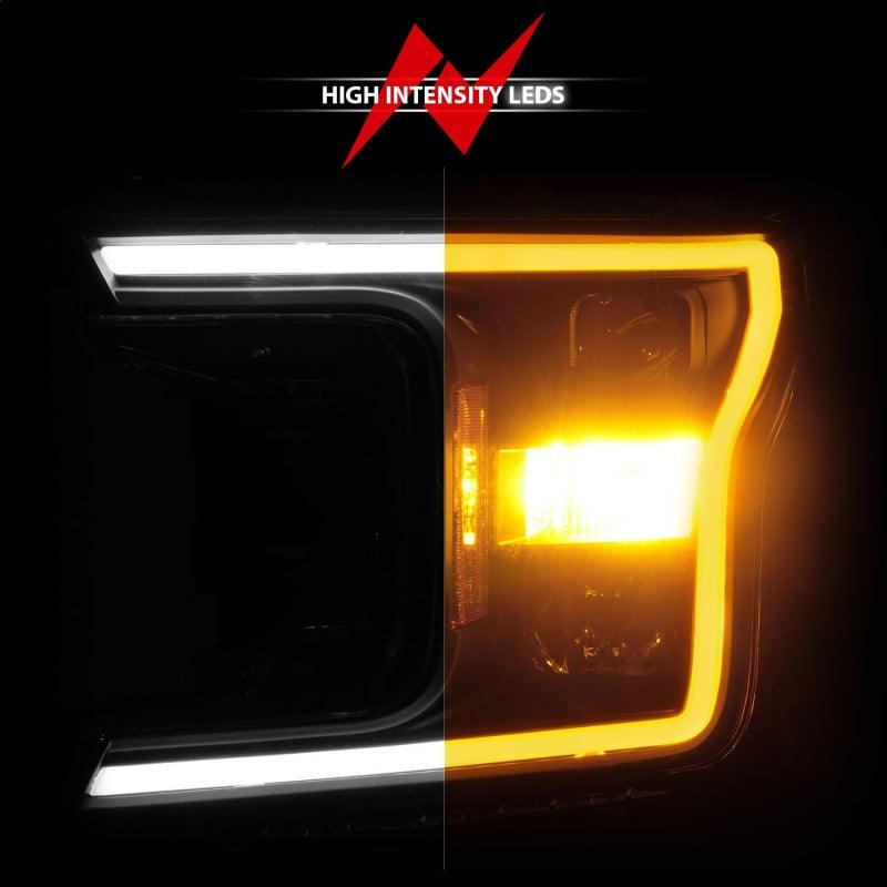 ANZO 2018-2020 Ford F-150 Projector Headlight w/ Plank Style Switchback Black Housing - Order Your Parts - اطلب قطعك