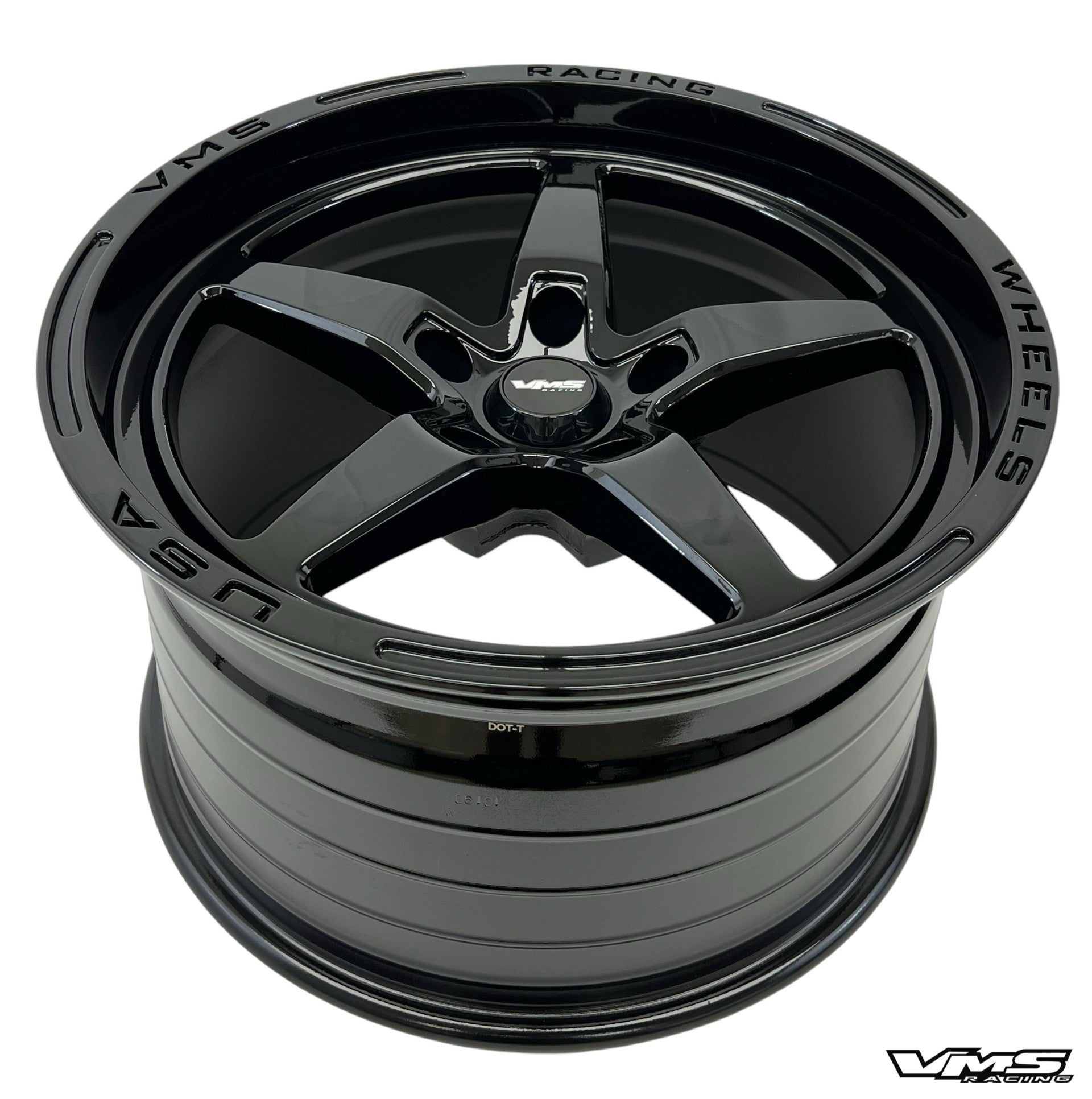VMS V-Star 17x10 أسود بشفة ملمّعة