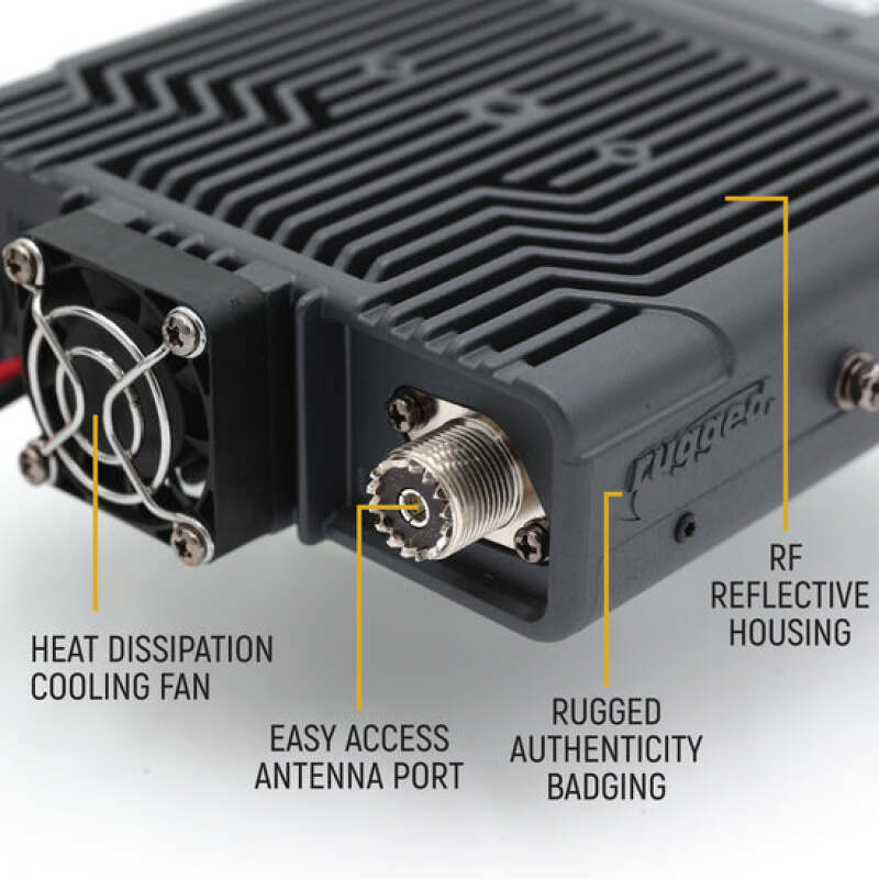 Rugged Radios Rambler G4 GMRS Band Mobile Radio with Stealth Antenna