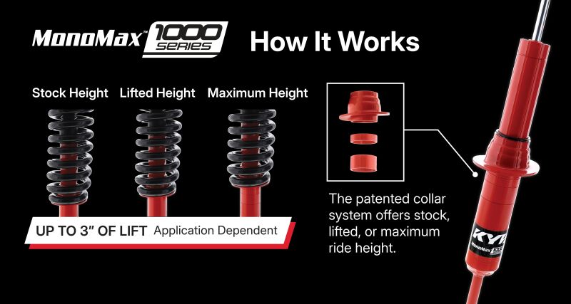 KYB 05-23 Toyota Tacoma 1000 Series Rear Shock - 0-1in Lift