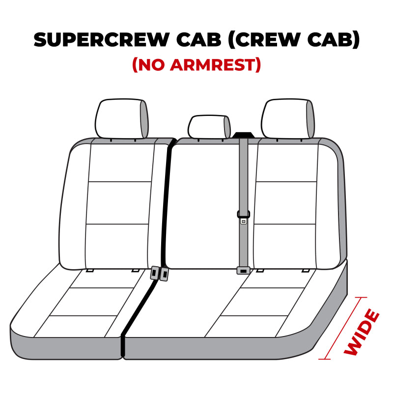 Covercraft 19-24 Ford F-250 Polycotton SeatSaver Custom Second Row Seat Covers - Charcoal