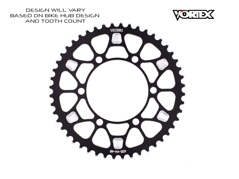 Vortex Racing V4 45 Tooth 525 Rear Sprocket - Black