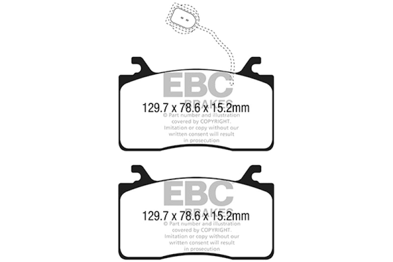 EBC 2016+ Alfa Romeo Guilia 2.0T Greenstuff Front Brake Pads