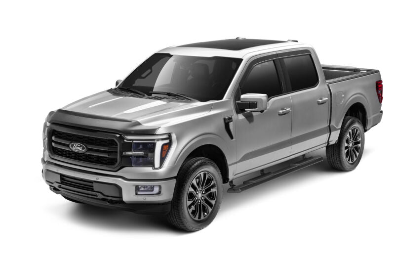 RealTruck 15-26 Ford F150 Super Crew / 17-26 F250/F350 SD Super Cab Traxio 4in Nerf Bars - Tex. Blk