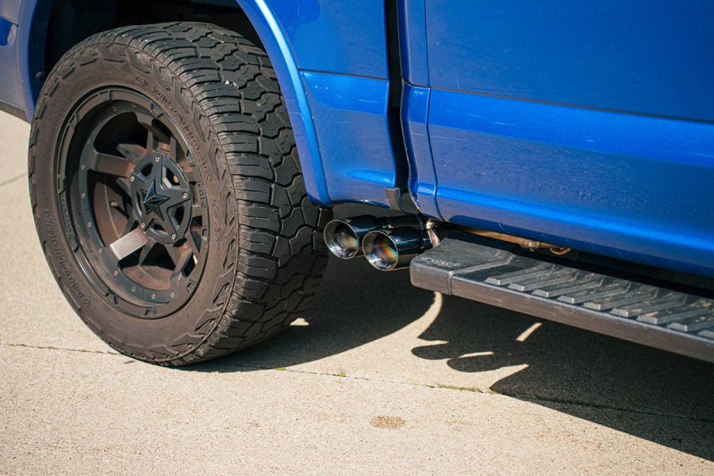 Corsa 15-20 Ford F-150 5.0L (141in WB) 3.0in Lightning Exit Catback w/ 3.5in Twin Black PVD Pro Tips
