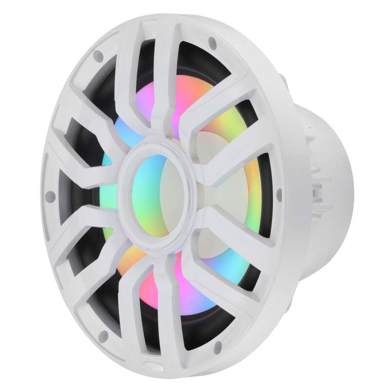 DS18 NXL-iQ Subwoofer w/ LED Lights 12in 600 Watts RMS 4 ohm White w/ Cover