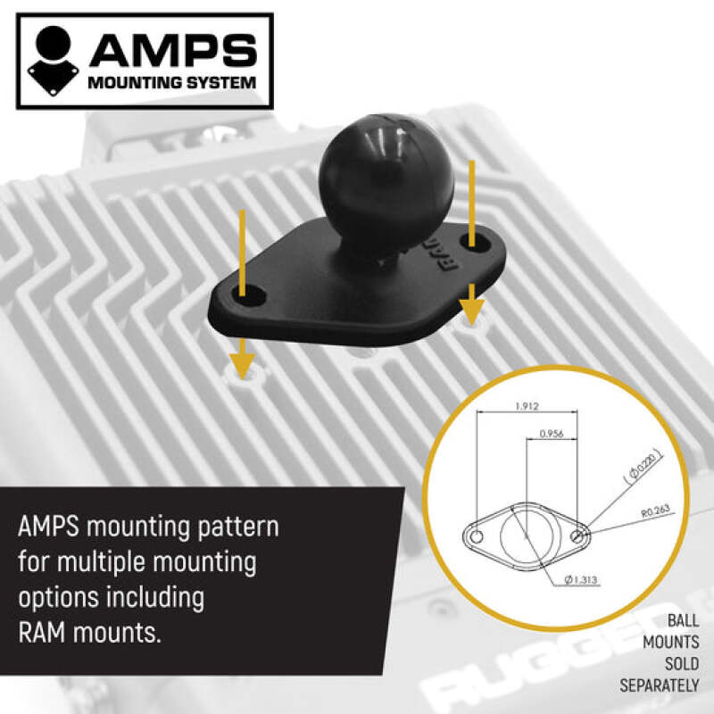 Rugged Radios Rambler G4 GMRS Band Mobile Radio with Stealth Antenna