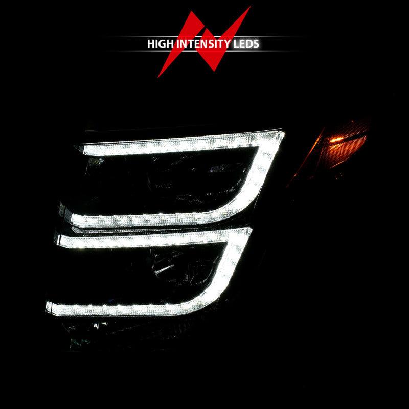 ANZO 2015-2020 Chevy Tahoe Projector Headlights Plank Style Black w/DRL - Order Your Parts - اطلب قطعك