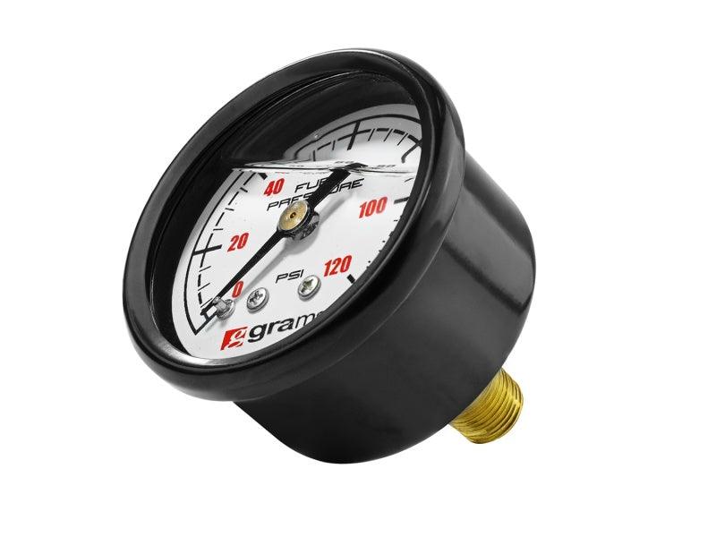 Grams Performance Universal 0-120 PSI Fuel Pressure Guage - White Face - Order Your Parts - اطلب قطعك