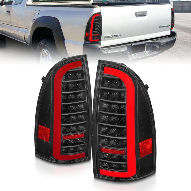 ANZO 05-15 Toyota Tacoma Full LED Tail Lights w/Light Bar Sequential Black Housing Clear Lens - Order Your Parts - اطلب قطعك