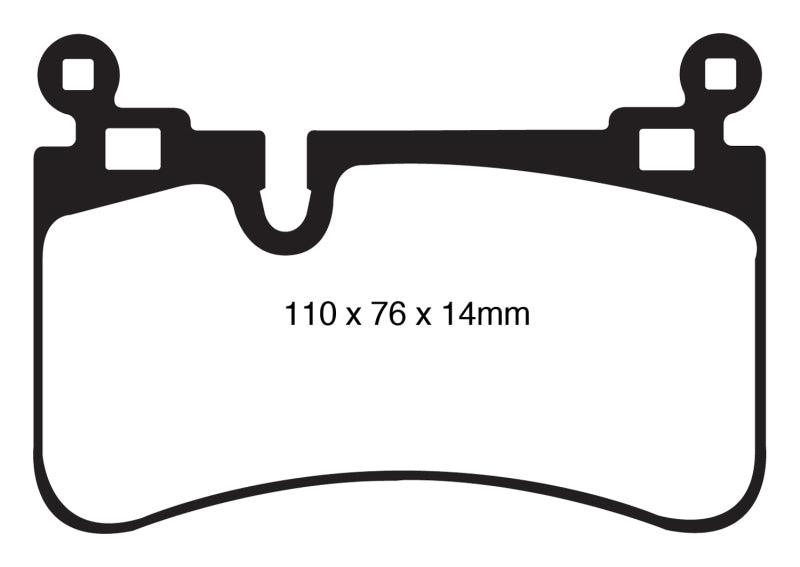 EBC 08-13 Mercedes-Benz C63 AMG (W204) 6.2 Yellowstuff Rear Brake Pads - Order Your Parts - اطلب قطعك