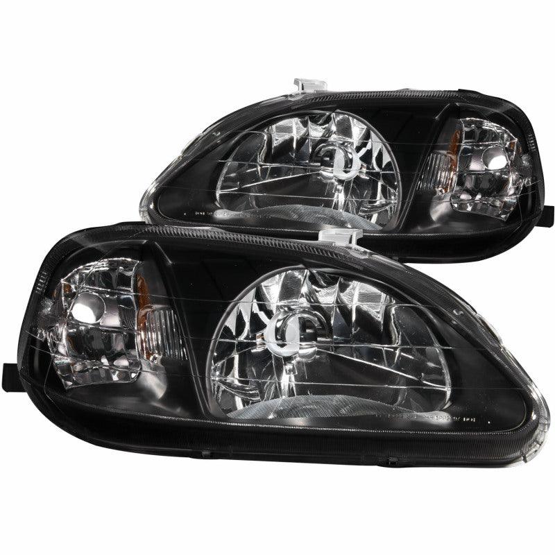 ANZO 1999-2000 Honda Civic Crystal Headlights Black - Order Your Parts - اطلب قطعك