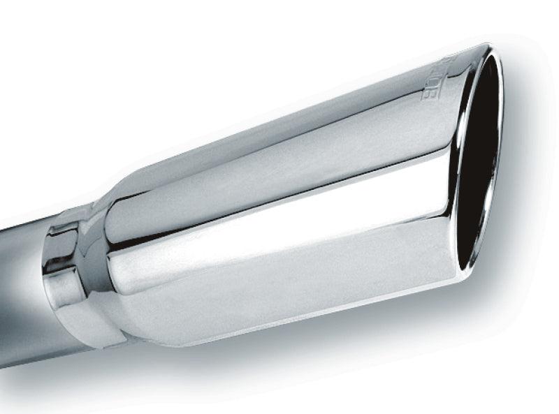 Borla 4in Inlet 5in Round Rolled Angle Cut w/ Clamp x 14in Long Exhaust Tip - Order Your Parts - اطلب قطعك