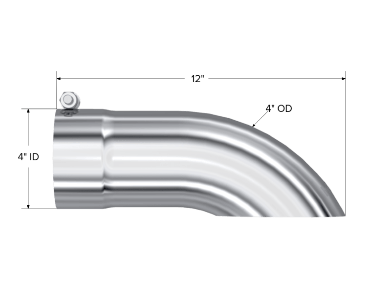 MBRP Universal Tip 4 O.D. Turn Down 4 inlet 12 length - Order Your Parts - اطلب قطعك