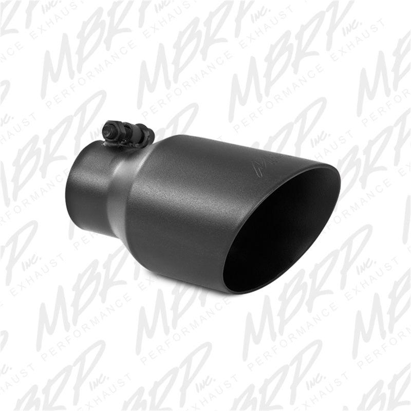 MBRP Universal 4in OD Dual Wall Angled 2.5in Inlet 8in Lgth Exhaust Tip - Black - Order Your Parts - اطلب قطعك