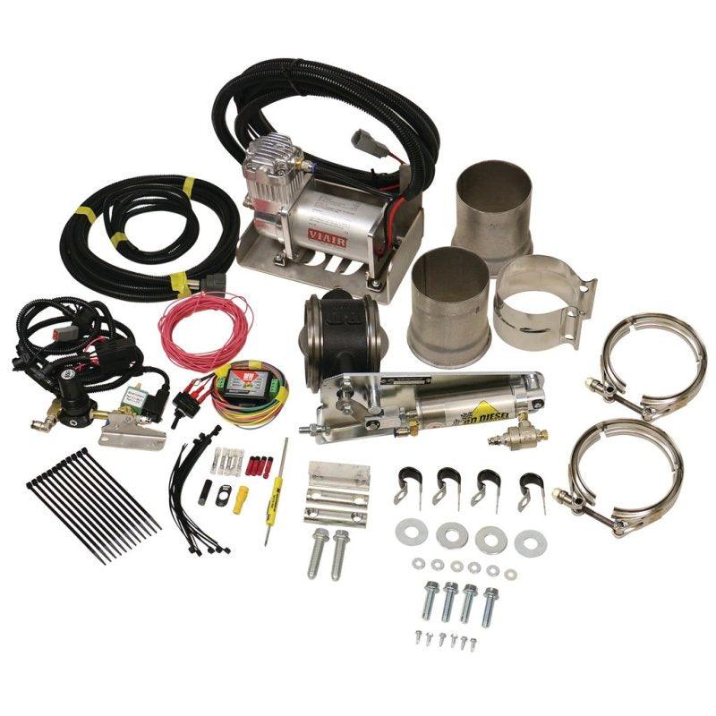 BD Diesel Exhaust Brake - Universal 4.0in c/w Air Compressor - Order Your Parts - اطلب قطعك