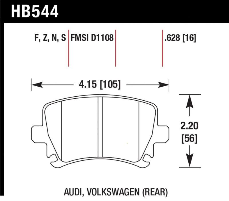 Hawk 2006-2009 Audi A3 TFSIi Quattro 2.0 HPS 5.0 Rear Brake Pads - Order Your Parts - اطلب قطعك