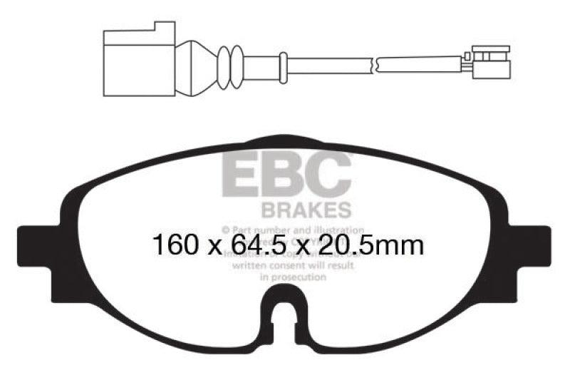 EBC 14+ Audi A3 1.8 Turbo Yellowstuff Front Brake Pads - Order Your Parts - اطلب قطعك