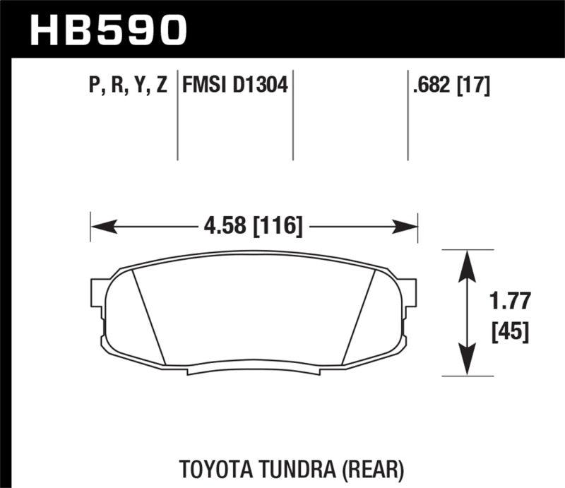 Hawk Performance 08-14 Toyota Land Cruiser Ceramic Street Rear Brake Pads - Order Your Parts - اطلب قطعك