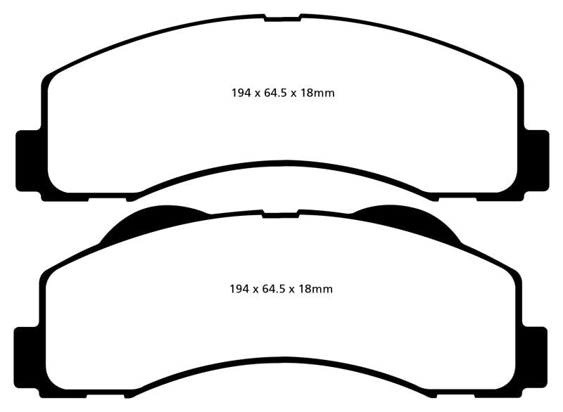 EBC 15+ Ford Expedition 3.5 Twin Turbo 2WD Yellowstuff Front Brake Pads - Order Your Parts - اطلب قطعك