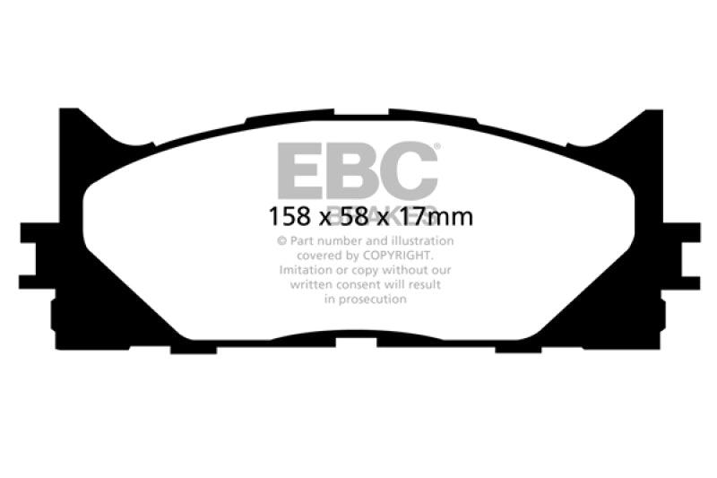 EBC 13+ Lexus ES300h 2.5 Hybrid Redstuff Front Brake Pads - Order Your Parts - اطلب قطعك