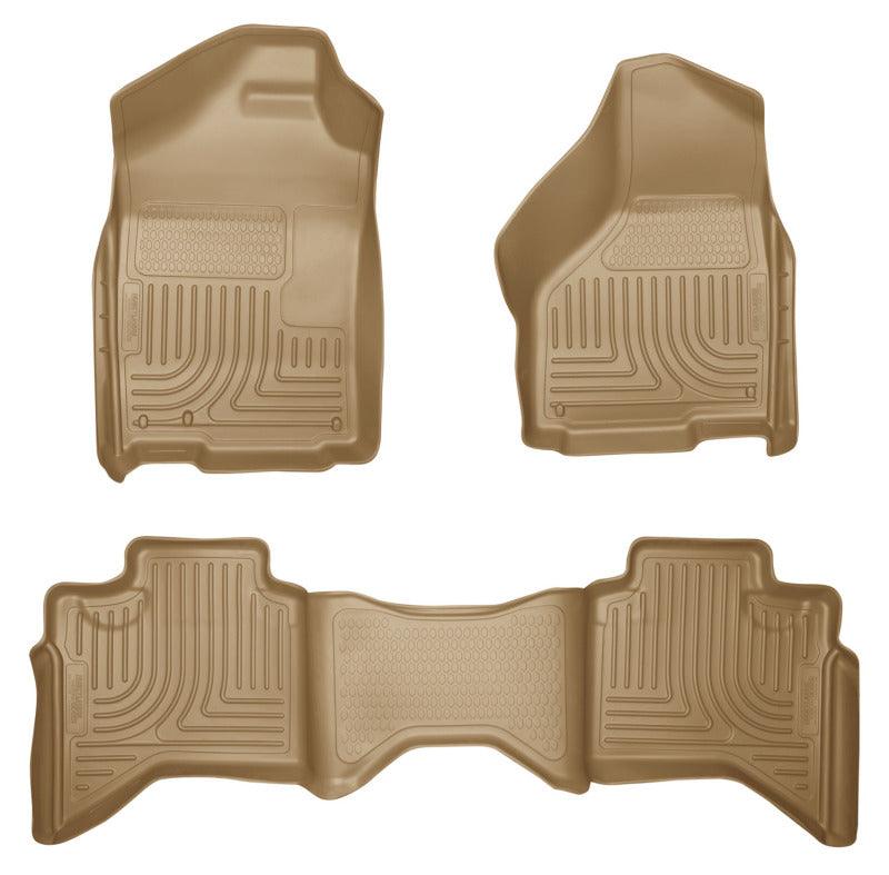 Husky Liners 03-08 Dodge Ram 1500/2500/3500 Quad Cab WeatherBeater Combo Tan Floor Liners - Order Your Parts - اطلب قطعك