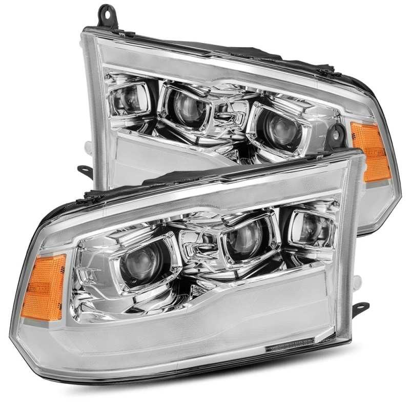 AlphaRex 09-18 Dodge Ram 1500HD PRO-Series Projector Headlights Plank Style Chrome w/Seq Signal/DRL - Order Your Parts - اطلب قطعك