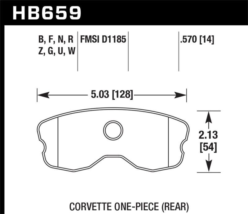 Hawk 06-10 Chevy Corvette (Improved Pad Design) Rear Performance Ceramic Sreet Brake Pads - Order Your Parts - اطلب قطعك