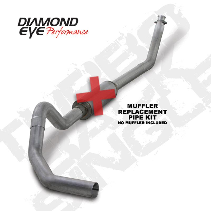 Diamond Eye KIT 4in TB MFLR RPLCMENT PIPE SGL AL: 98.5 - 02 DODGE CUMMINS 5.9L - Order Your Parts - اطلب قطعك