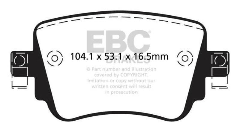 EBC 15-19 Volkswagen GTI 2.0T Redstuff Rear Brake Pads - Order Your Parts - اطلب قطعك