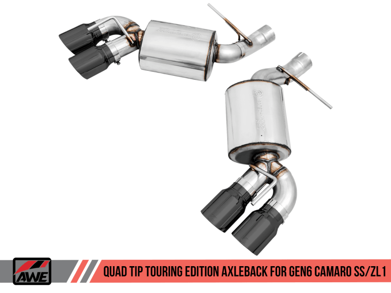 AWE Tuning 16-19 Chevrolet Camaro SS Axle-back Exhaust - Touring Edition (Quad Diamond Black Tips) - Order Your Parts - اطلب قطعك