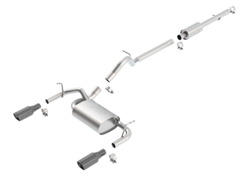 Borla 12-16 Jeep Wrangler 3.6L AT/MT 4DR 4WD S SQ RL AC SR 2.5in 2in TIP 3.5inx3.28in Black Chrome - Order Your Parts - اطلب قطعك
