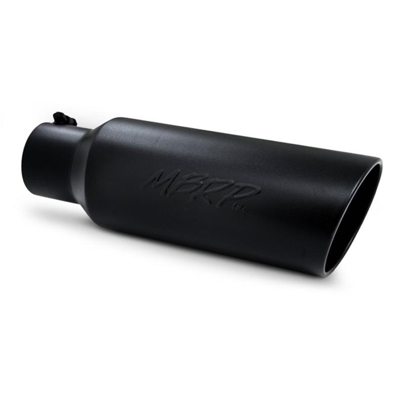 MBRP Universal Tip 6in OD Rolled End 4in Inlet 18in L Black Coated Exhaust Tip - Order Your Parts - اطلب قطعك