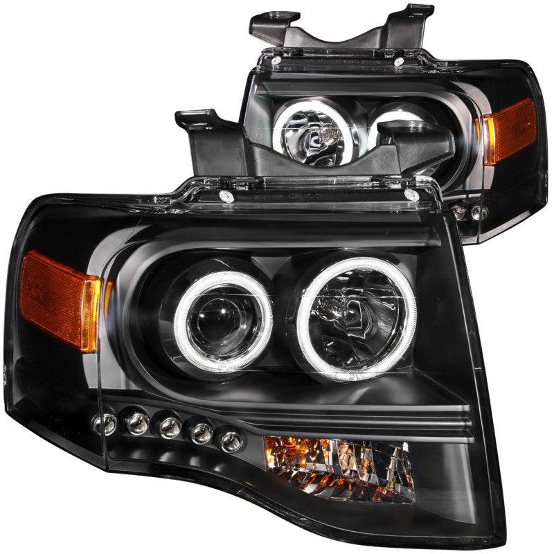 ANZO 2007-2014 Ford Expedition Projector Headlights w/ Halo Black - Order Your Parts - اطلب قطعك