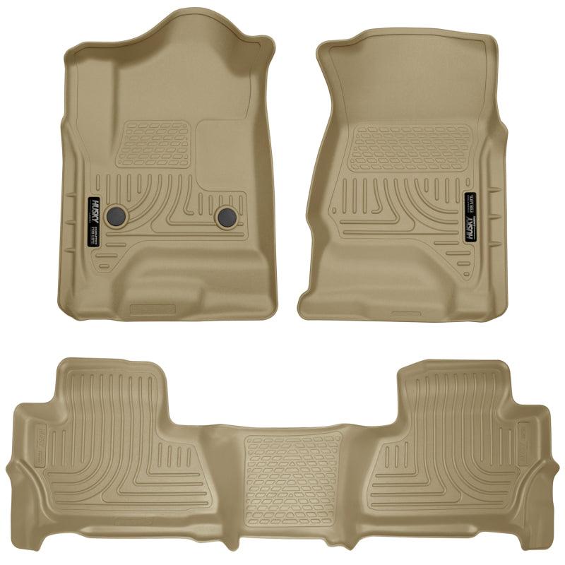 Husky Liners 2015 Chevy/GMC Suburban/Yukon XL WeatherBeater Combo Tan Front & 2nd Seat Floor Liners - Order Your Parts - اطلب قطعك