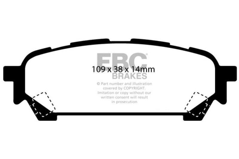 EBC 04-06 Saab 9-2X 2.0 Turbo Yellowstuff Rear Brake Pads - Order Your Parts - اطلب قطعك