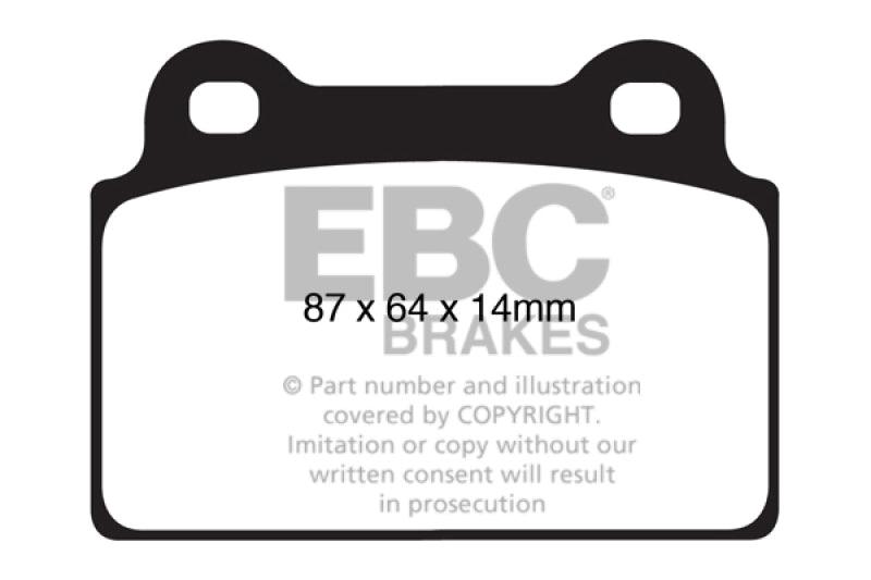 EBC 08-16 Mitsubishi Lancer Evo 10 2.0 Turbo (1 piece rotor) Redstuff Rear Brake Pads - Order Your Parts - اطلب قطعك