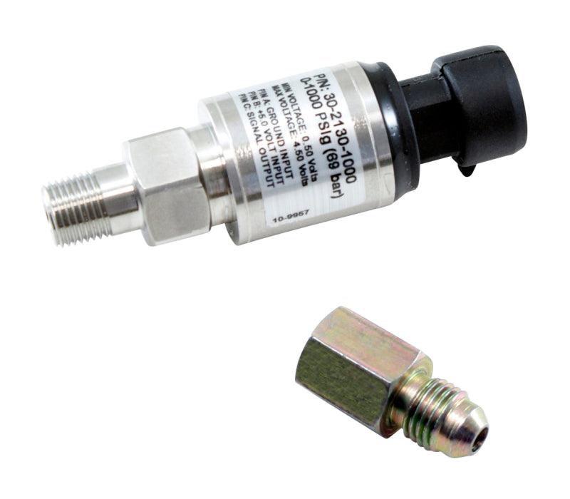 AEM 1000 PSIg Stainless Sensor Kit - 1/8in NPT Male Thread to -4 Adapter - Order Your Parts - اطلب قطعك