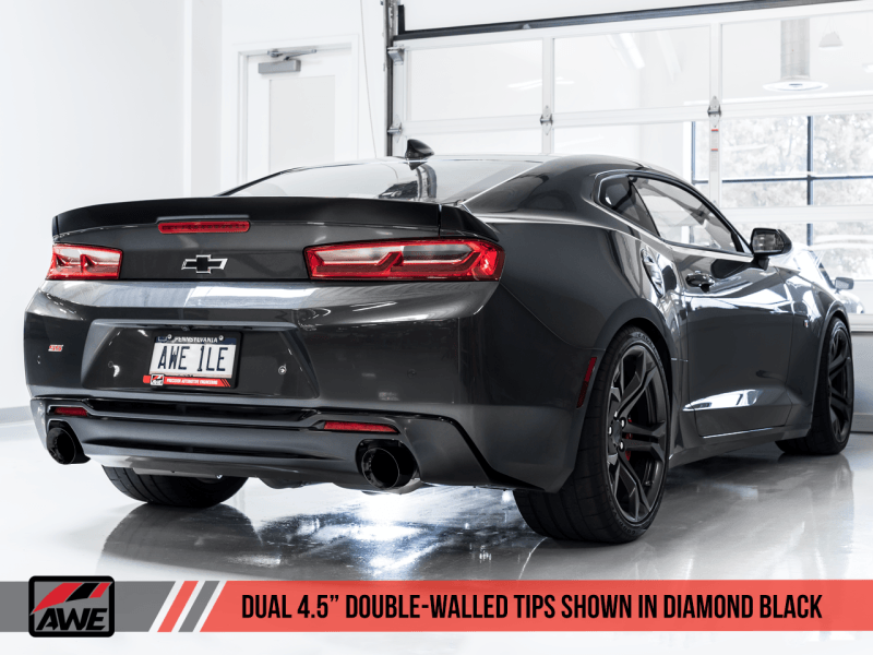 AWE Tuning 16-19 Chevrolet Camaro SS Axle-back Exhaust - Touring Edition (Diamond Black Tips) - Order Your Parts - اطلب قطعك